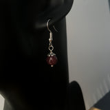 Genuine Lepidolite Simple Drop Earrings - Quality Gemstone Drop Earrings