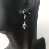 Genuine AAA Blue Flash Labradorite Simple Drop Earrings - Quality Gemstone Drop Earrings