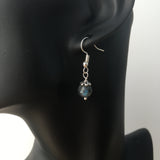 Genuine AAA Blue Flash Labradorite Simple Drop Earrings - Quality Gemstone Drop Earrings