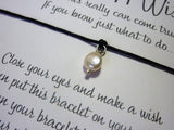 Wish Bracelet - Freshwater Pearl. Pearl Birthstone Bracelet