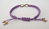 Infinity Bracelet - Eternity Bracelet. Stacking Macrame Bracelet. Choice of Colours