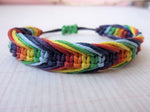 Rainbow Macrame Bracelet - Choose Pride or Chakra Bracelet. Knotted Bracelet.
