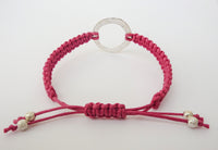 Karma Bracelet - Macrame Circle Bracelet. Infinity Ring Adjustable Bracelet. Choice of Colours