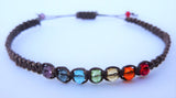 HEMP Pride or Chakra Bracelet - Choose Your Rainbow Bracelet. Hemp Macrame. Adjustable. Choice of Colours