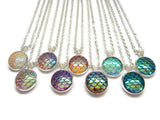 Mermaid Necklace - Mermaid Tail Pendant. Mermaid Charm. Choice of Colours.