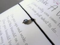 Wish Bracelet - Labradorite Gemstone Charm. Healing Labradorite Simple Bracelet.
