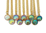 Mermaid Necklace - Mermaid Tail Pendant. Choice of Colours.