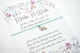 Wish Bracelet - ABC Book Charm. End of Term Teacher Gift. String Bracelet. Choice of Colours
