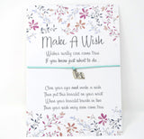 Wish Bracelet - ABC Book Charm. End of Term Teacher Gift. String Bracelet. Choice of Colours