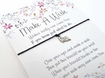 Wish Bracelet - ABC Book Charm. End of Term Teacher Gift. String Bracelet. Choice of Colours