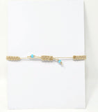 Hemp Macrame Bracelet - Aqua Blue. Beach Holiday Bracelet. Stacking Bracelet.