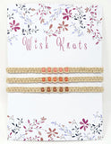 Hemp Macrame Bracelet - Peach. Beach Holiday Bracelet. Stacking Bracelet.