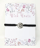 Lotus Flower Macrame Bracelet - Lotus Blossom Meditation Bracelet. Choice of Colours