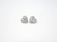 Silver Heart Stud Earrings - Stardust Heart Studs. Bridesmaid Earrings. Be My Bridesmaid.