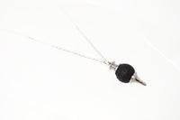 Aromatherapy Essential Oil Diffuser Necklace. Lava Stone Pendulum - Choose Length