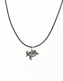 Sea Turtle Pendant. Silver Turtle Necklace. Adjustable Black Cotton Cord Necklace.