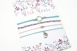 Serenity Bracelet Set - 4 String Bracelets. Boho Bracelet Gift Set. Stacking Bracelets. Festival.