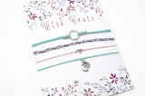 Serenity Bracelet Set - 4 String Bracelets. Boho Bracelet Gift Set. Stacking Bracelets. Festival.