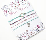 Serenity Bracelet Set - 4 String Bracelets. Boho Bracelet Gift Set. Stacking Bracelets. Festival.