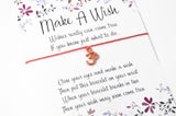 Wish Bracelet - Rose Gold Ohm Charm Meditation Gift. Lucky String Bracelet. Choice of Colours Wish Knots
